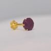 Classic Ruby Gold Nose Stud – 9K Gold
