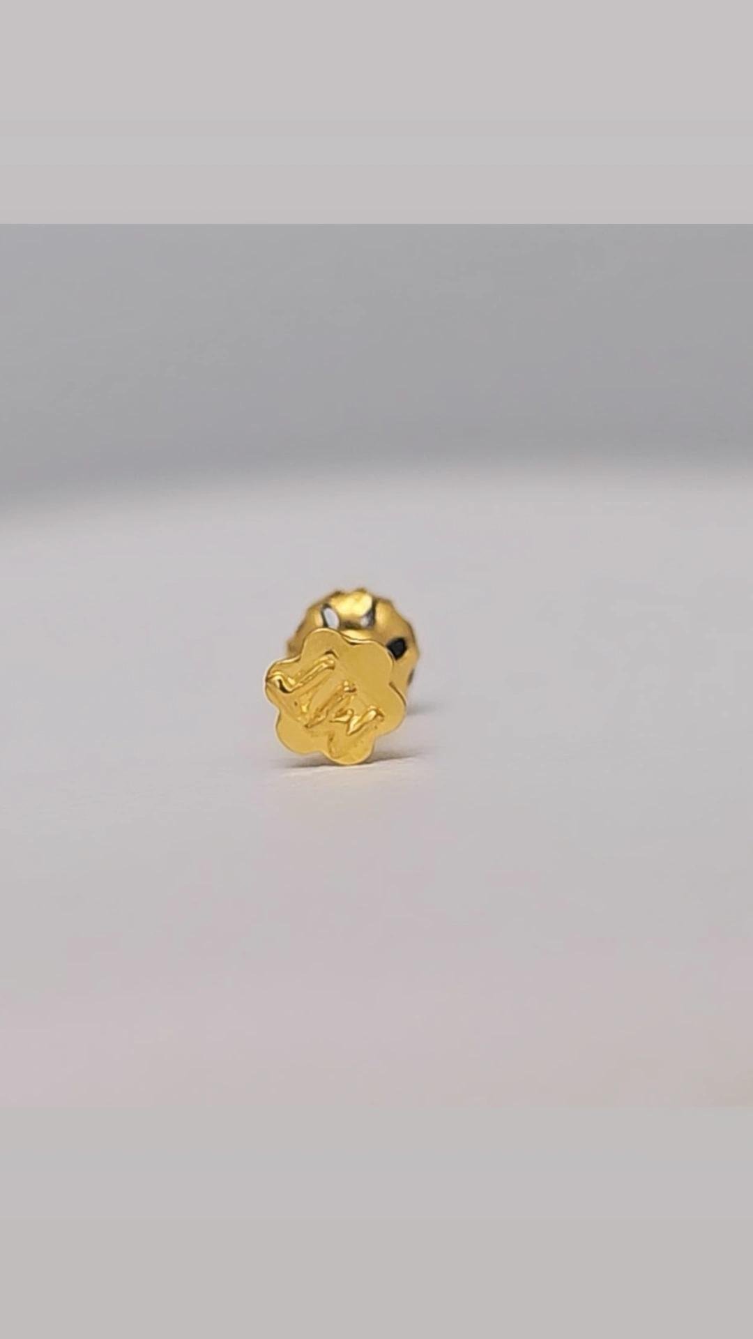 Classic Clear Stone Gold Nose Stud – 9K Gold - Image 4