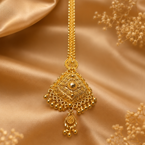 22ct Gold Traditional Tikka  | Bridal Head Jewellery